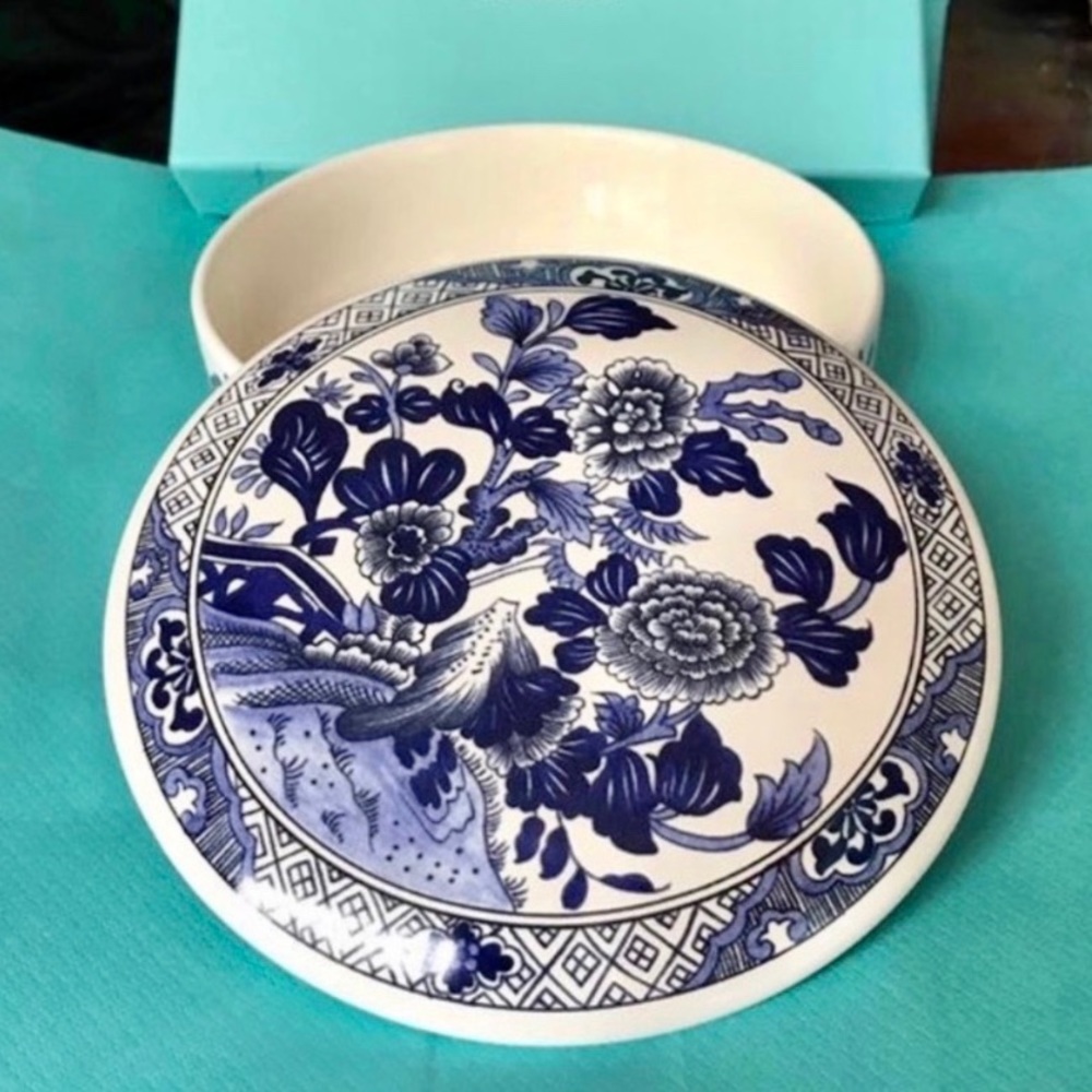 GORGEOUS Tiffany & Co. Bone China “Peony” Covered Dish